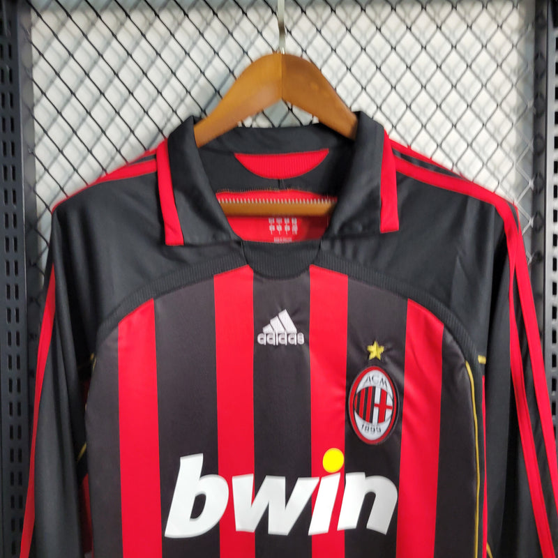 Camiseta AC Milan 2006/07 I (Home) Manga Larga Retro - Hombre - Kaka 22