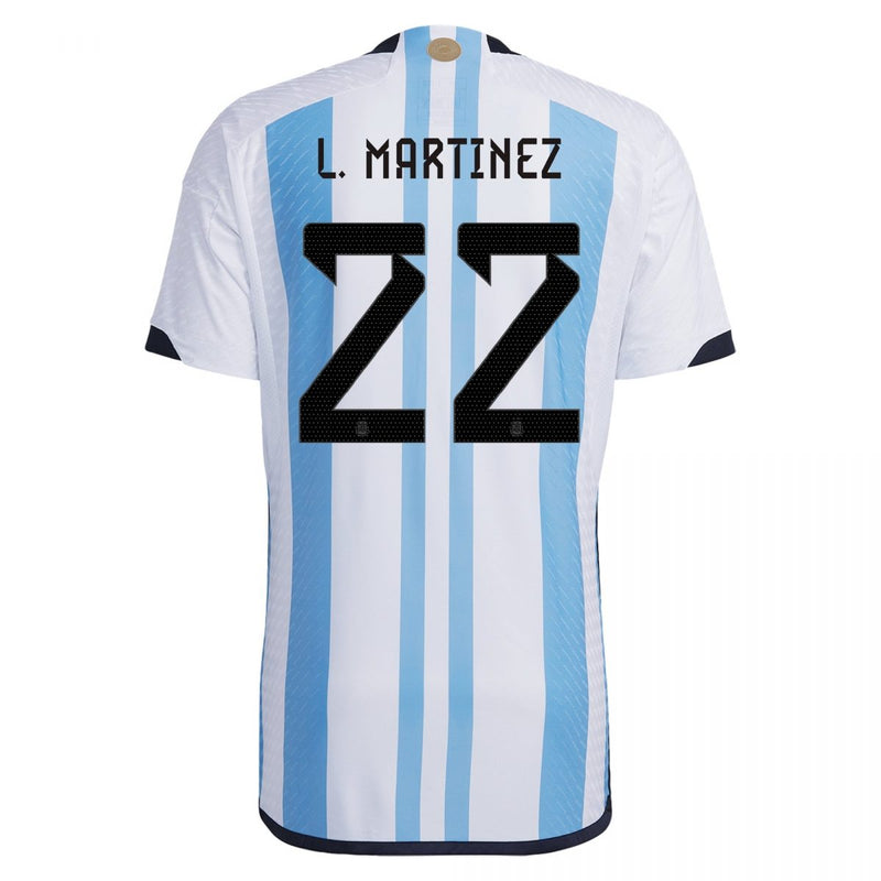 Camiseta Lautaro Martínez Argentina 22/23 Versión del Jugador I (Home) - Hombre