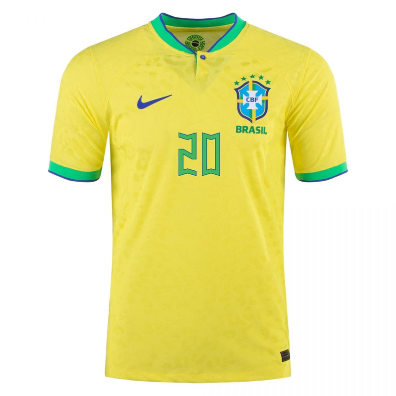 Camiseta Vinicius Jr. Brasil 22/23 Versión del Jugador I (Home) - Hombre