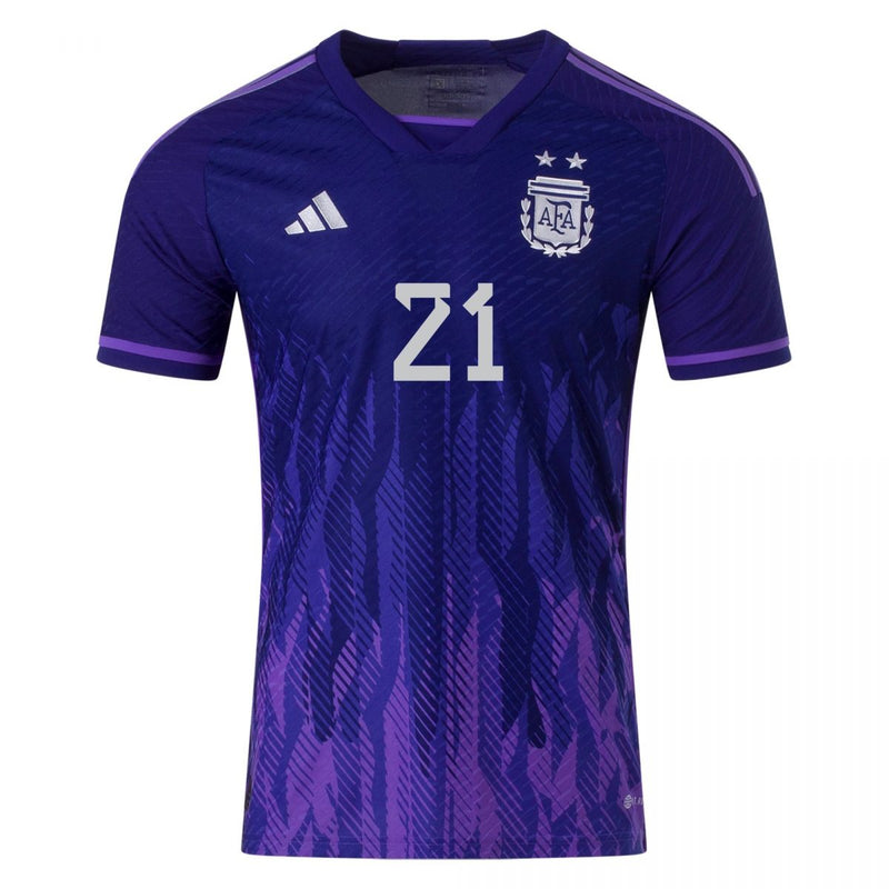 Camiseta Paulo Dybala Argentina 22/23 Versión del Jugador II (Away) - Hombre