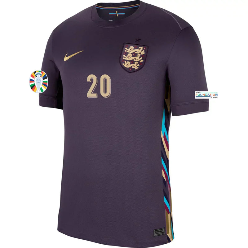 Camiseta Phil Foden Inglaterra 24/25 Versión del Jugador II (Away) - Hombre