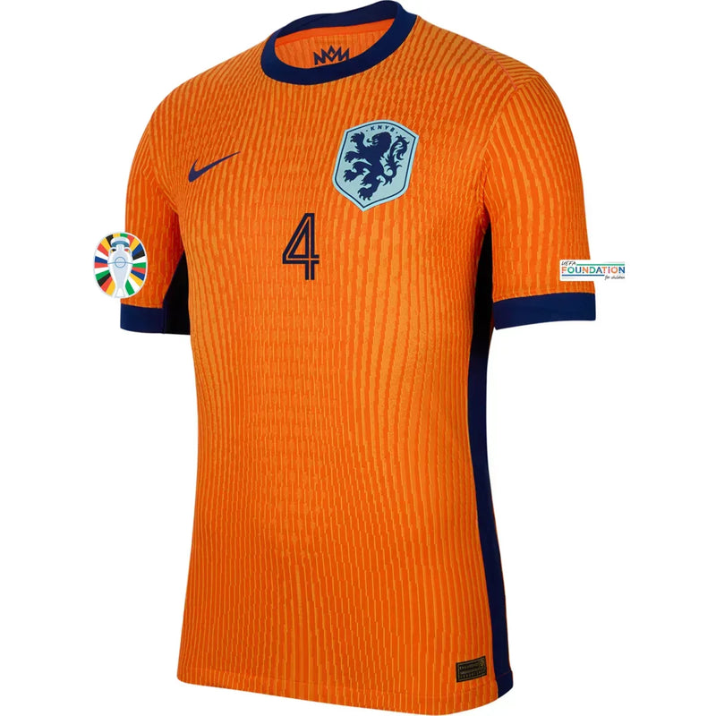 Camiseta Virgil van Dijk Países Bajos 24/25 Versión del Jugador I (Home) - Hombre