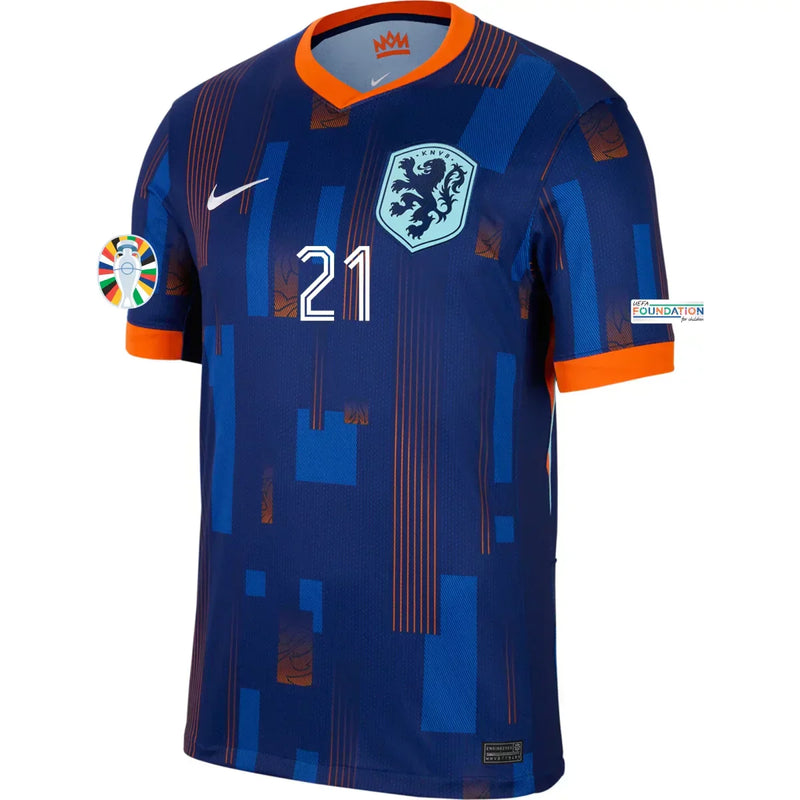 Camiseta Frenkie de Jong Países Bajos 24/25 II (Away) - Hombre