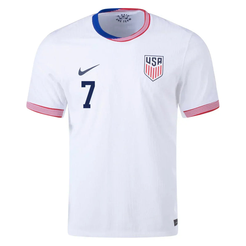 Camiseta Giovanni Reyna Estados Unidos 24/25 Versión del Jugador I (Home) - Hombre