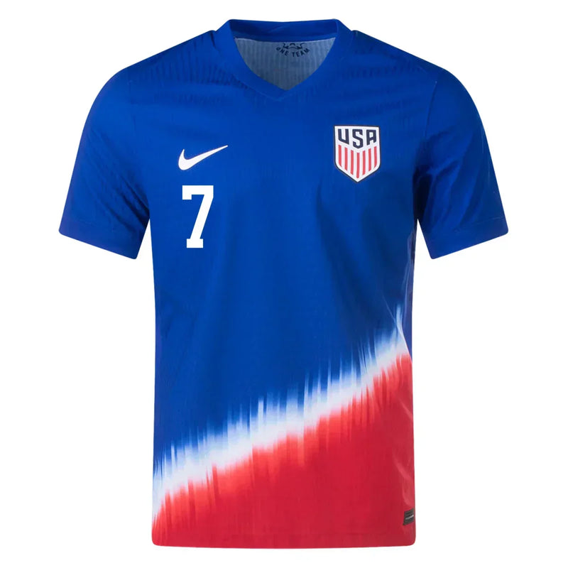 Camiseta Giovanni Reyna Estados Unidos 24/25 Versión del Jugador II (Away) - Hombre