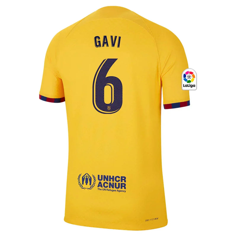 Camiseta Gavi Barcelona 22/23 Versión del Jugador Senyera IV (Fourth) - Hombre