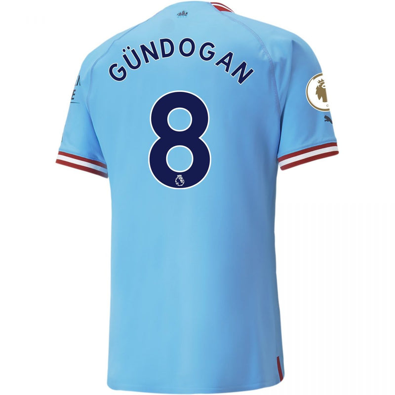 Camiseta Ilkay Gündoğan Manchester City 22/23 Versión del Jugador I (Home) - Hombre