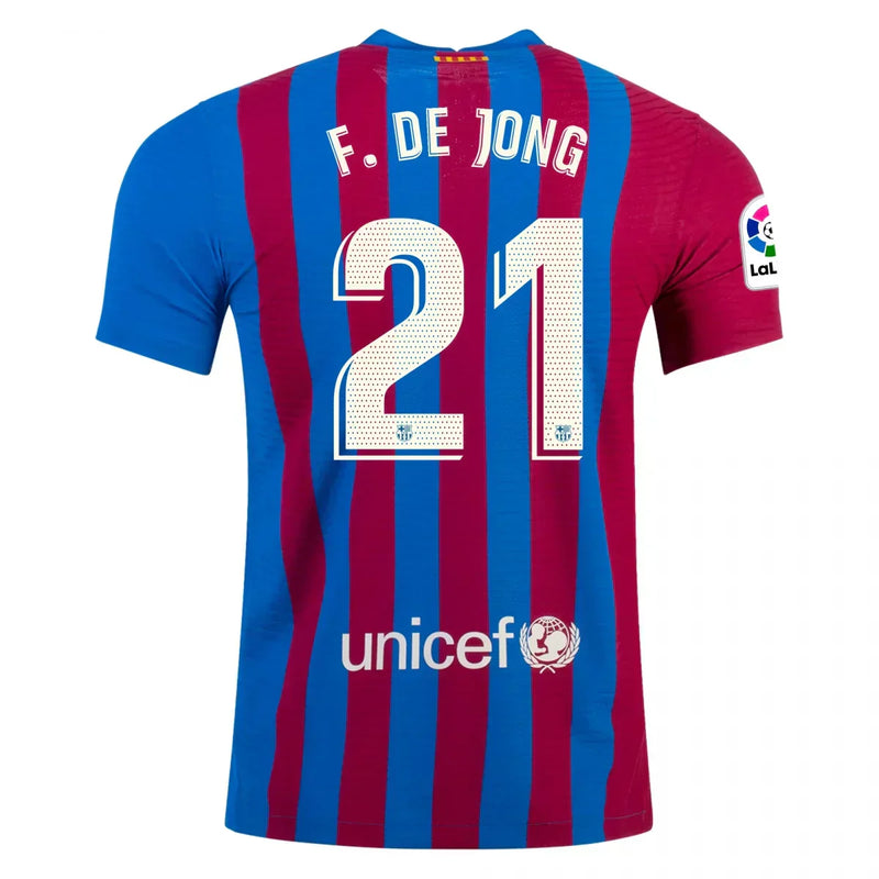 Camiseta Frenkie de Jong Barcelona 21/22 Versión del Jugador I (Home) - Hombre