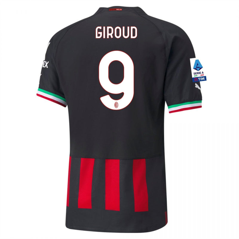 Camiseta Olivier Giroud AC Milan 22/23 Versión del Jugador I (Home) - Hombre